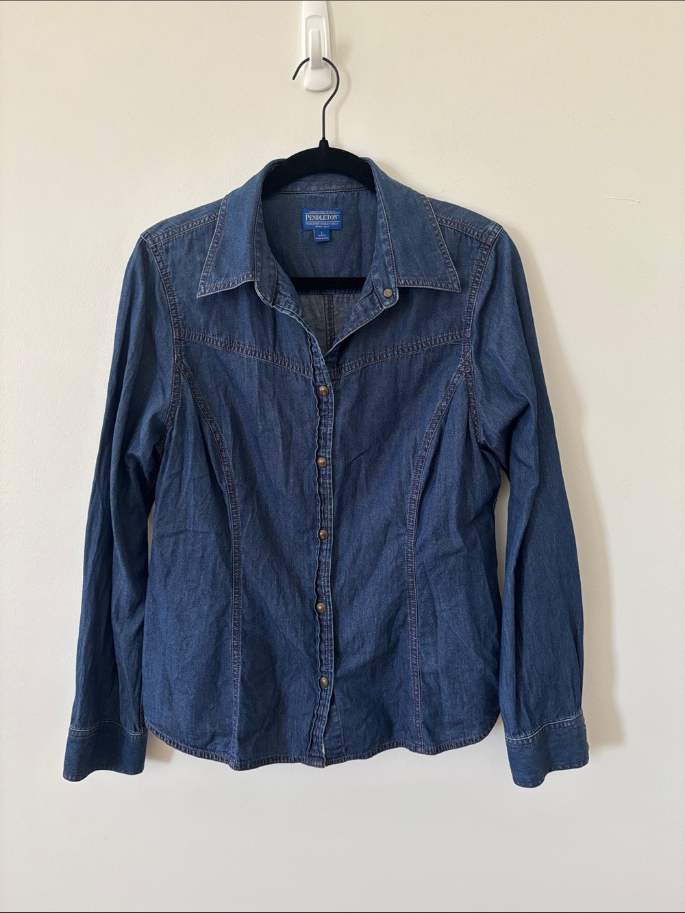 Pendleton Women's Dark Blue Denim Button-Front Shirt